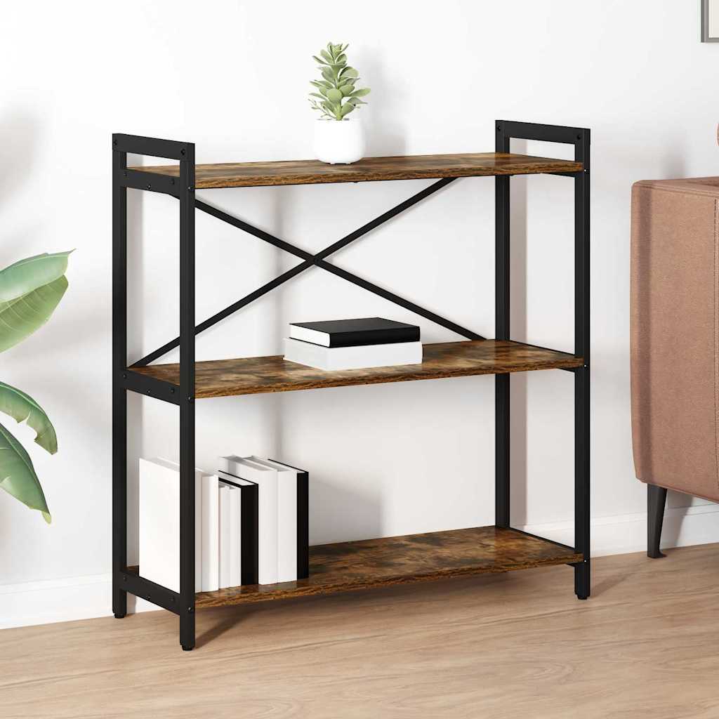 Bücherregal Geräucherte Eiche 80 x 30 x 85 cm Holzwerkstoff