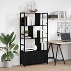 Bücherregal Schwarz Eichen-Optik 80 x 30 x 155,5 cm