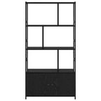Bücherregal Schwarz Eichen-Optik 80 x 30 x 155,5 cm