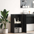 Bücherregal Schwarz Eichen-Optik 40 x 30 x 77 cm Holzwerkstoff