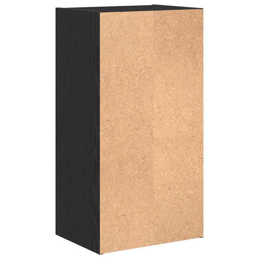 Bücherregal Schwarz Eichen-Optik 40 x 30 x 77 cm Holzwerkstoff