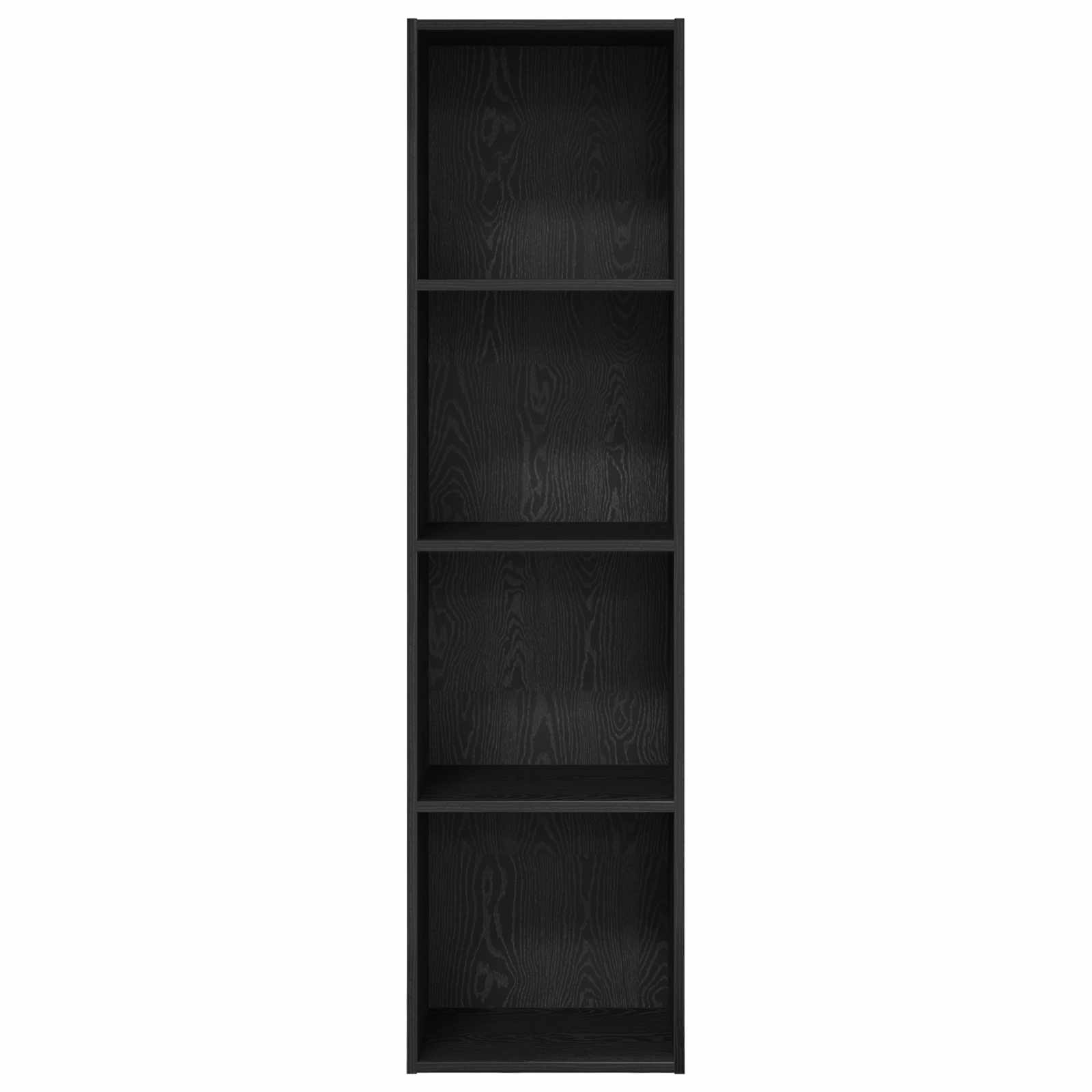Bücherregal Schwarz Eichen-Optik 40 x 30 x 152 cm Holzwerkstoff
