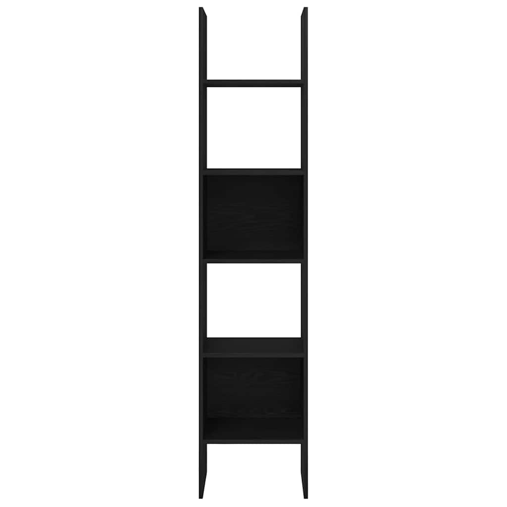 Bücherregal Schwarz Eichen-Optik 40 x 35 x 180 cm Holzwerkstoff