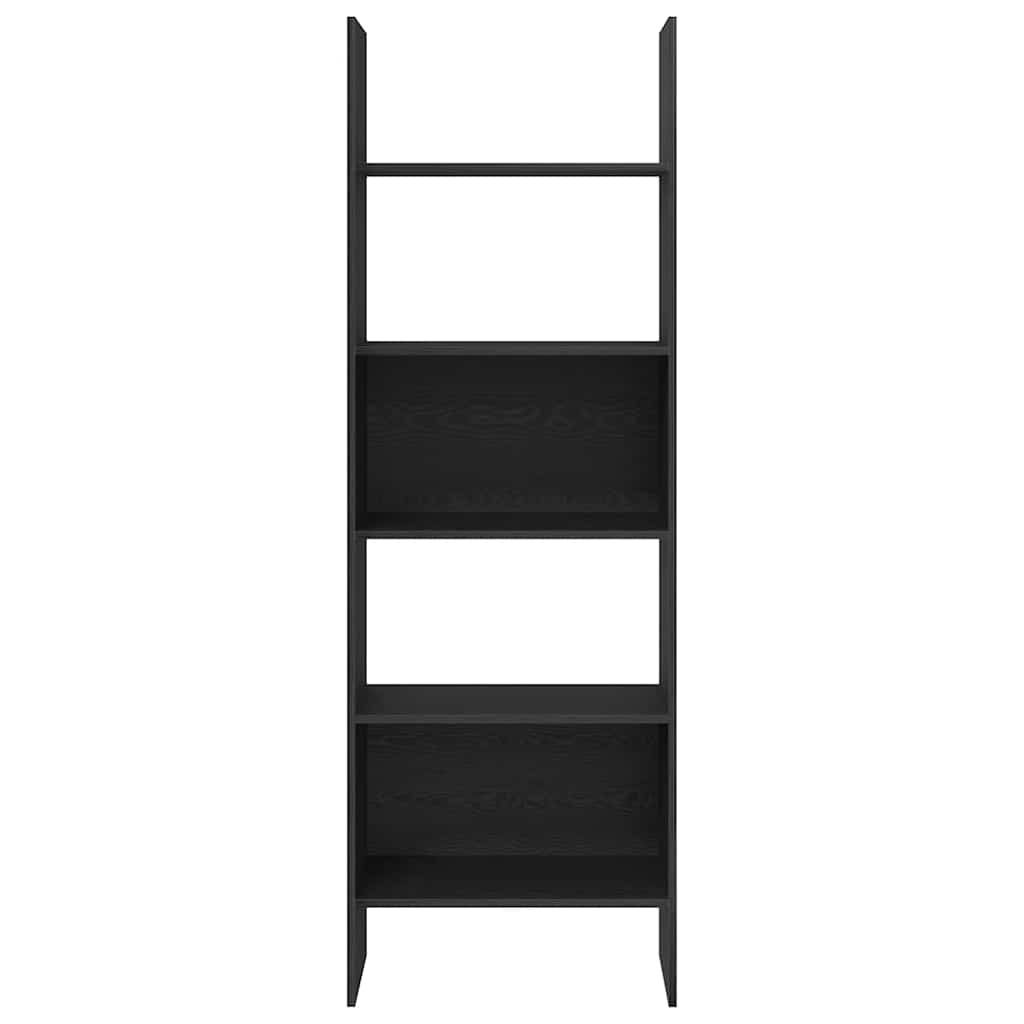Bücherregal Schwarz Eichen-Optik 60 x 35 x 180 cm Holzwerkstoff