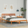 Bettrahmen Wachsbraun 120 x 190 cm Massives Kiefernholz