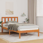 Bettrahmen Wachsbraun 80 x 200 cm Massives Kiefernholz