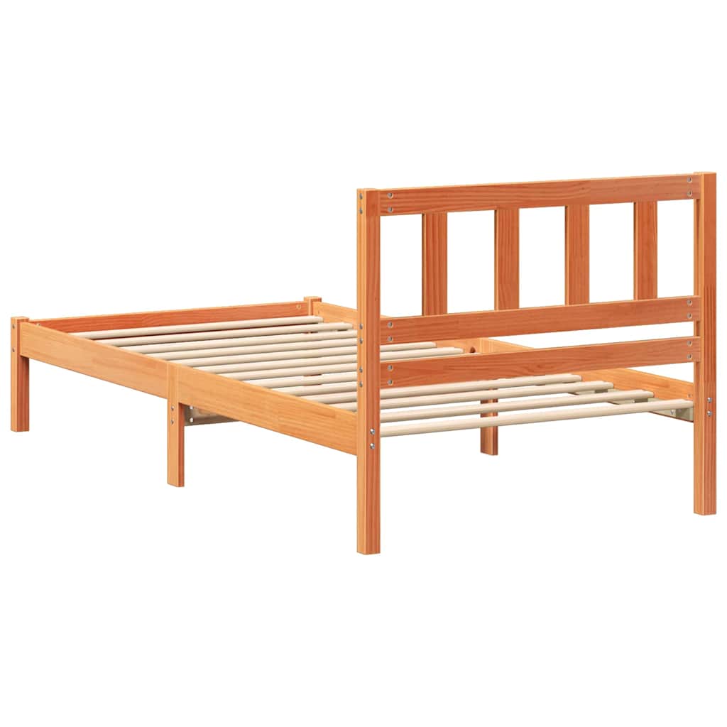 Bettrahmen Wachsbraun 80 x 200 cm Massives Kiefernholz