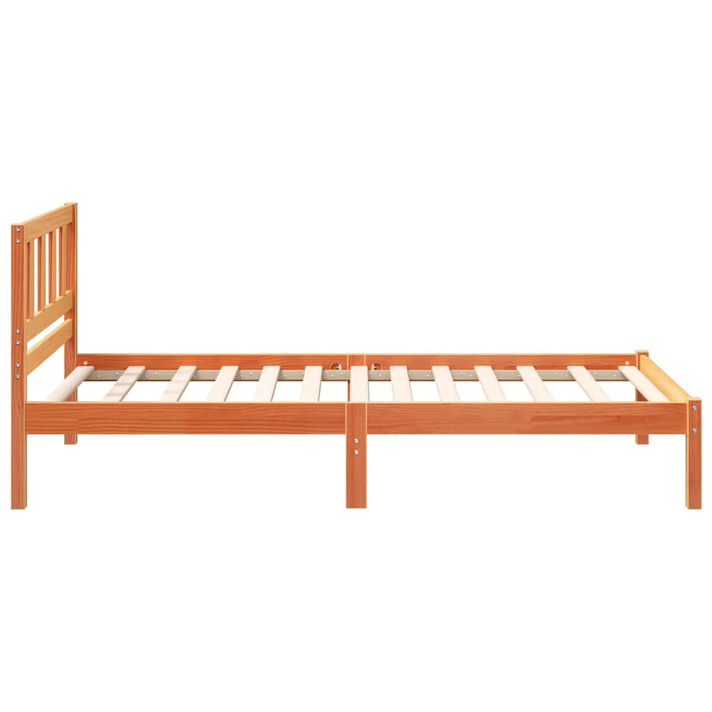 Bettrahmen Wachsbraun 90 x 190 cm Massives Kiefernholz
