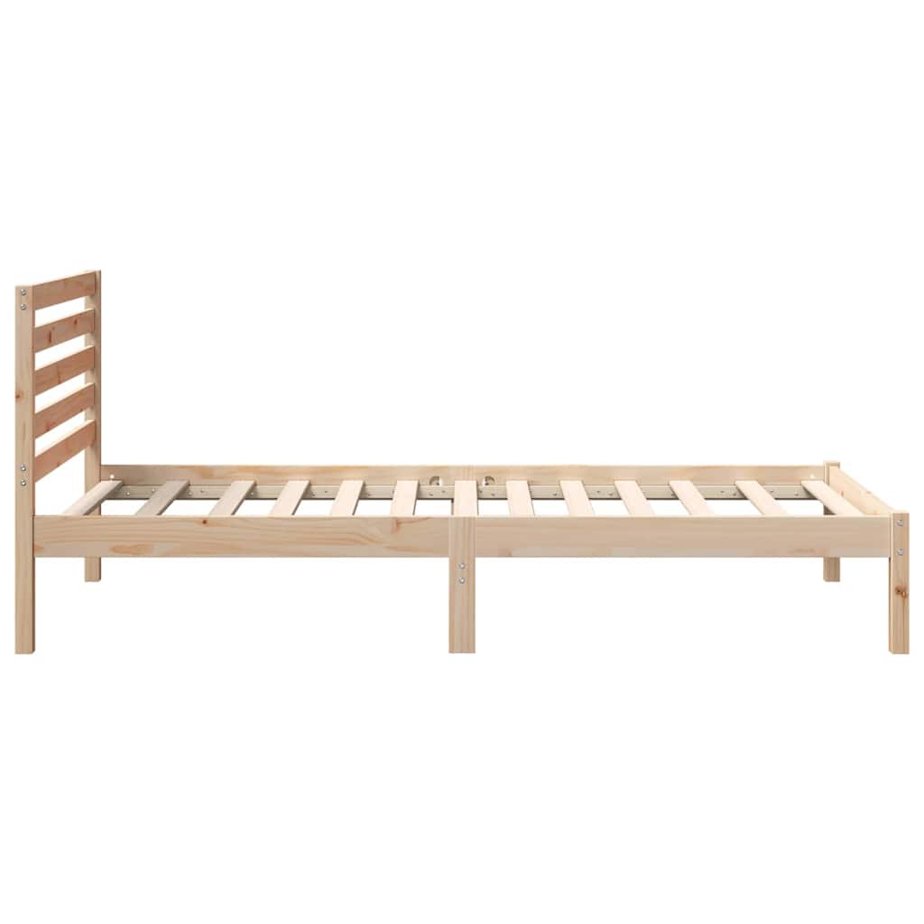 Bettrahmen mit Kopfteil Braun 100 x 200 cm Massives Kiefernholz