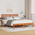 Bettrahmen Wachsbraun 135 x 190 cm Massives Kiefernholz