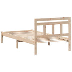 Bettrahmen Braun 100 x 200 cm Massives Kiefernholz