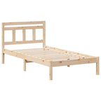 Bettrahmen Braun 90 x 190 cm Massives Kiefernholz