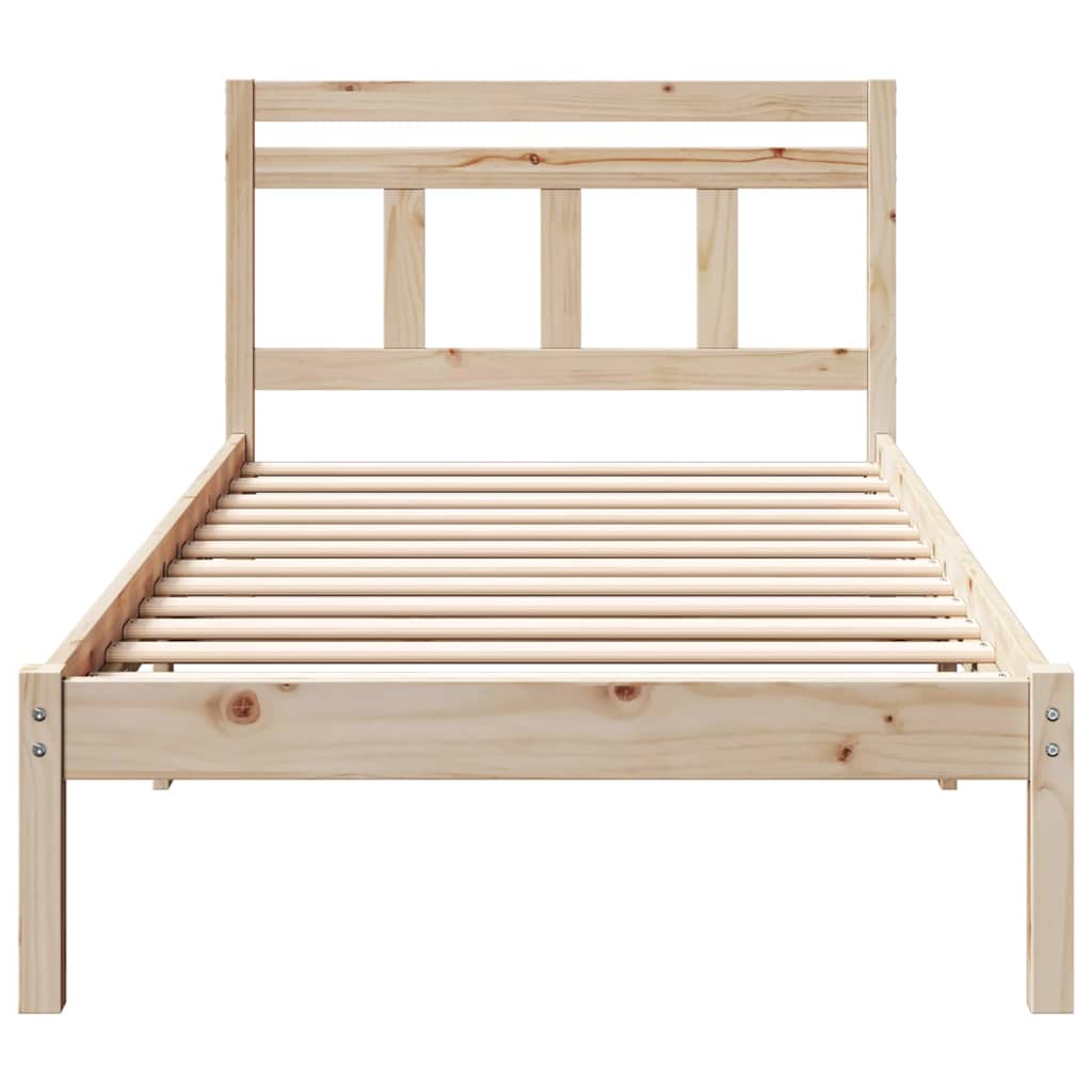 Bettrahmen Braun 90 x 190 cm Massives Kiefernholz