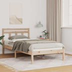 Bettrahmen Braun 75 x 190 cm Massives Kiefernholz