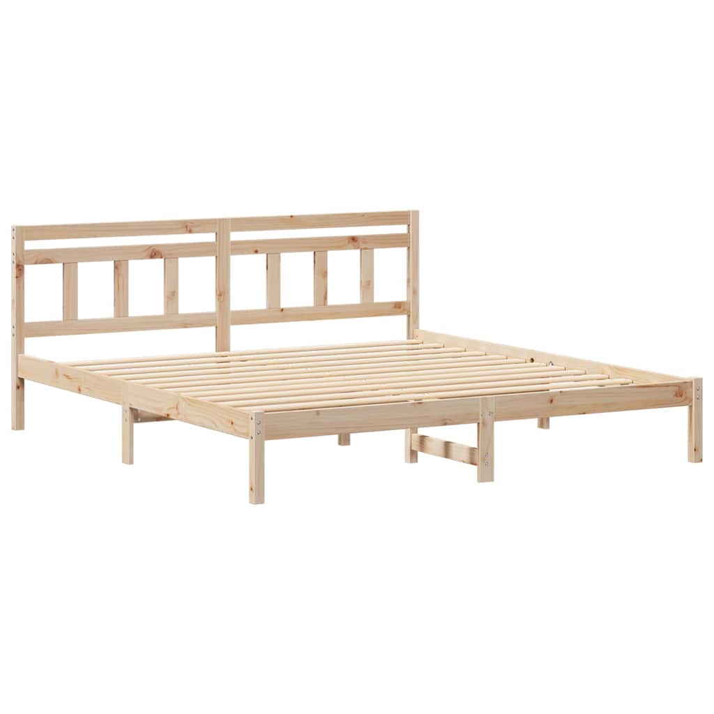 Bettrahmen Braun 200 x 200 cm Massives Kiefernholz