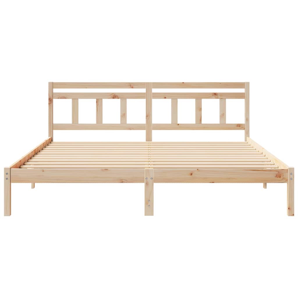 Bettrahmen Braun 200 x 200 cm Massives Kiefernholz