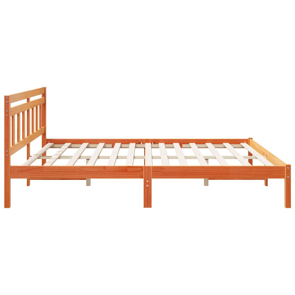 Bettrahmen Braun 200 x 200 cm Massives Kiefernholz