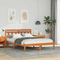 Bettrahmen Braun 120 x 200 cm Massives Kiefernholz