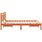 Bettrahmen Braun 120 x 190 cm Massives Kiefernholz