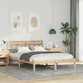 Bettrahmen Braun 140 x 190 cm Massives Kiefernholz