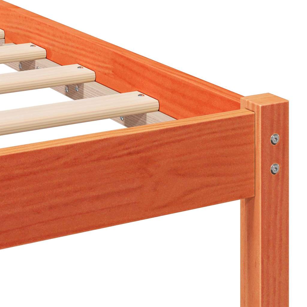 Bettrahmen Braun 140 x 190 cm Massives Kiefernholz