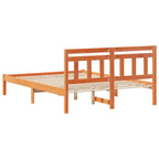 Bettrahmen Braun 140 x 190 cm Massives Kiefernholz