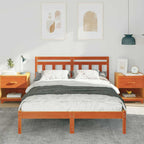 Bettrahmen Braun 135 x 190 cm Massives Kiefernholz