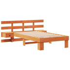 Bettrahmen Wachsbraun 75 x 190 cm Massives Kiefernholz