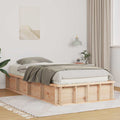 Bettrahmen Wachsbraun 75 x 190 cm Massives Kiefernholz