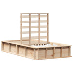 Bettrahmen Wachsbraun 75 x 190 cm Massives Kiefernholz