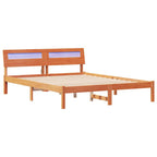 Bettrahmen Wachsbraun 150 x 200 cm Massives Kiefernholz