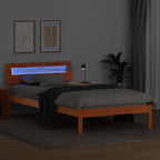 Bettrahmen Wachsbraun 100 x 200 cm Massives Kiefernholz