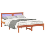 Bettrahmen Wachsbraun 140 x 190 cm Massives Kiefernholz