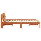 Bettrahmen Wachsbraun 135 x 190 cm Massives Kiefernholz