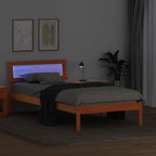 Bettrahmen Wachsbraun 75 x 190 cm Massives Kiefernholz