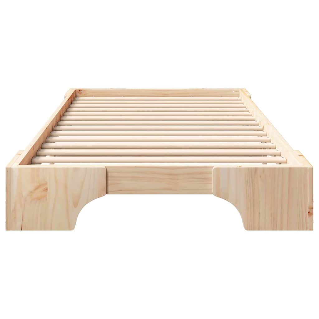 Bettrahmen Braun 80 x 210 cm Massives Kiefernholz