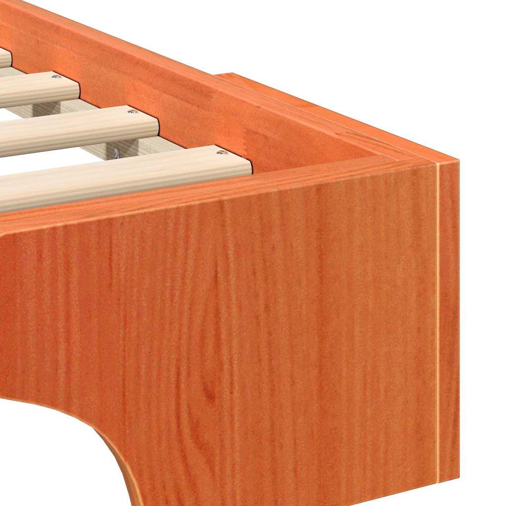 Bettrahmen Braun 80 x 210 cm Massives Kiefernholz