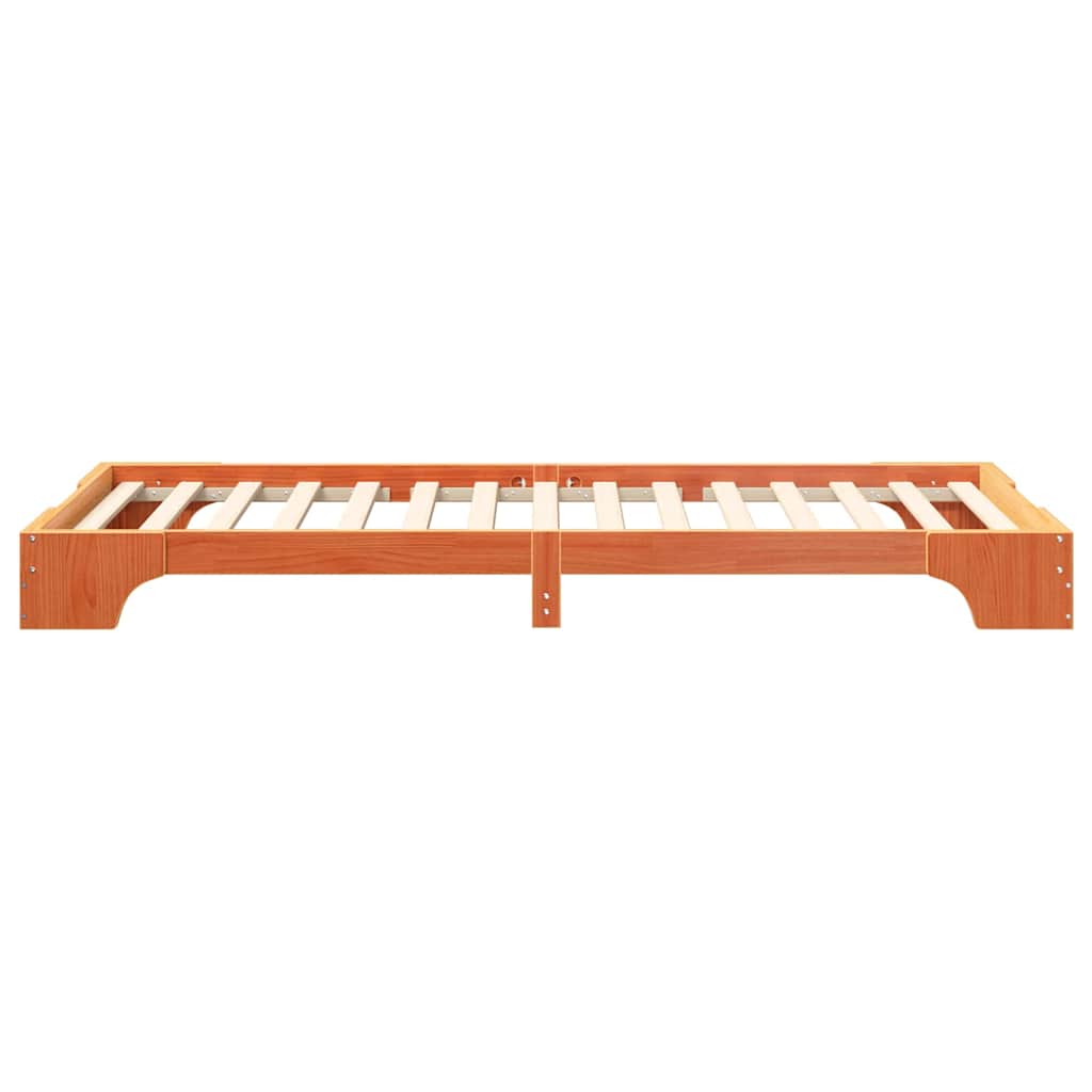 Bettrahmen Braun 80 x 210 cm Massives Kiefernholz