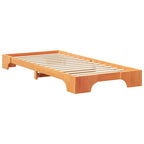 Bettrahmen Braun 90 x 210 cm Massives Kiefernholz