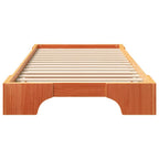 Bettrahmen Braun 90 x 210 cm Massives Kiefernholz