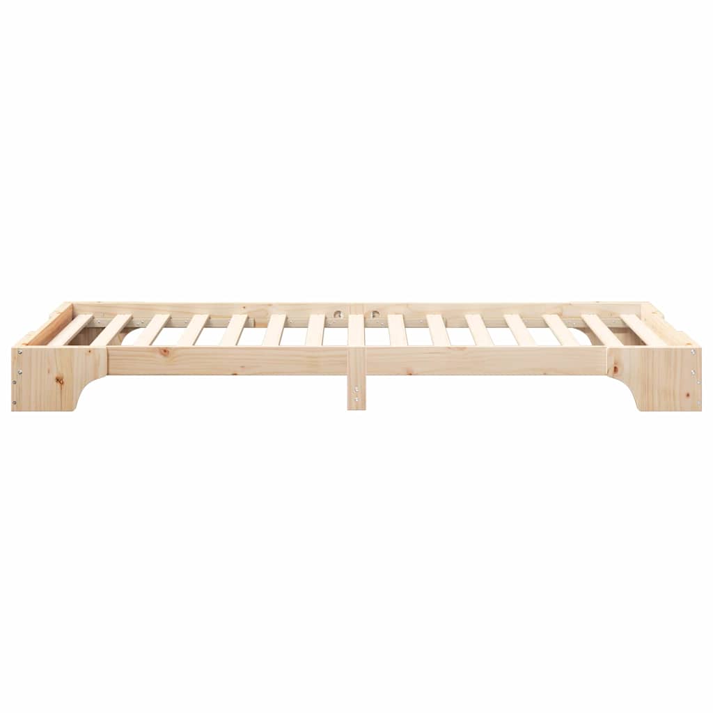 Bettrahmen Braun 100 x 210 cm Massives Kiefernholz