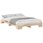 Bettrahmen Braun 140 x 210 cm Massives Kiefernholz