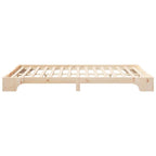 Bettrahmen Braun 140 x 210 cm Massives Kiefernholz
