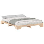 Bettrahmen Braun 160 x 210 cm Massives Kiefernholz