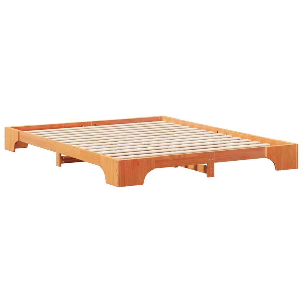 Bettrahmen Braun 160 x 210 cm Massives Kiefernholz