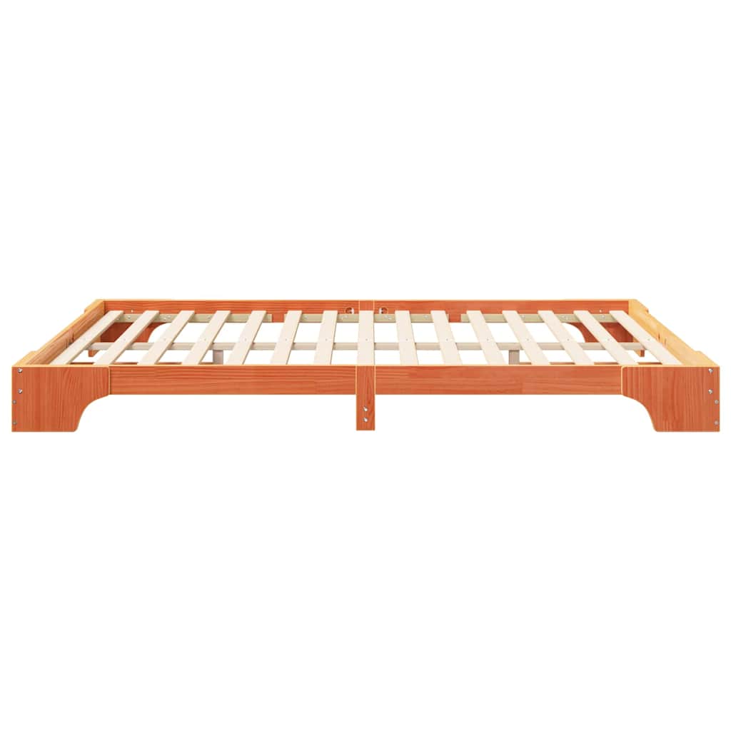 Bettrahmen Braun 160 x 210 cm Massives Kiefernholz