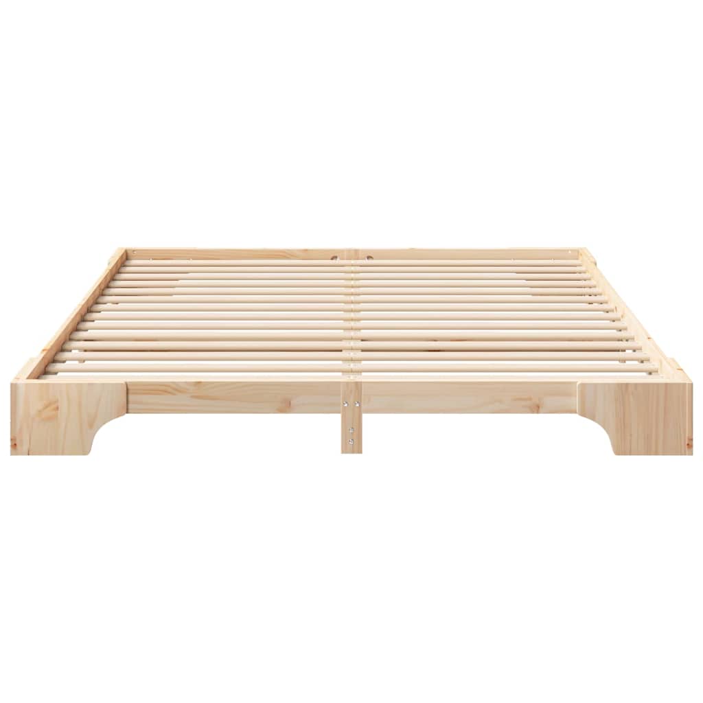 Bettrahmen Braun 200 x 210 cm Massives Kiefernholz