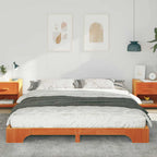 Bettrahmen Braun 200 x 210 cm Massives Kiefernholz