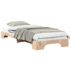 Bettrahmen Braun 80 x 220 cm Massives Kiefernholz