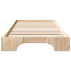 Bettrahmen Braun 80 x 220 cm Massives Kiefernholz
